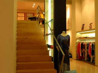 STAIRS IN CLOTHING STORE