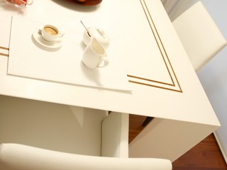 TABLE HI-MACS MADE WITH WOOD GRECA